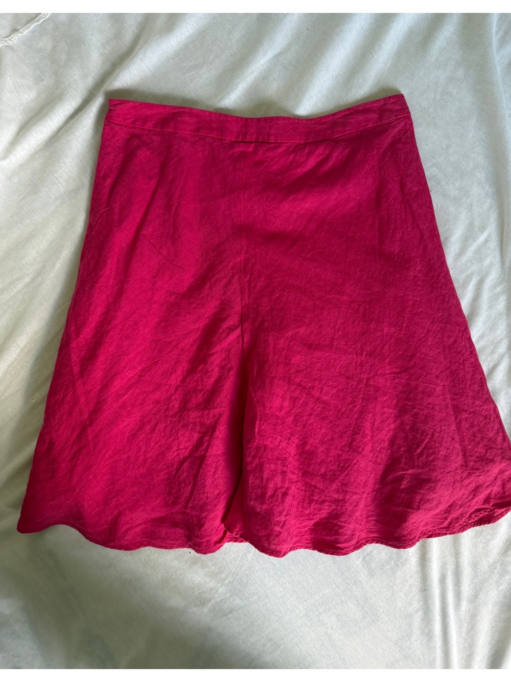 Banana Republic vintage  Hot Pink linen A-Line Skirt lined 12